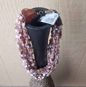 Gardenia Multi Strand Statement Necklace